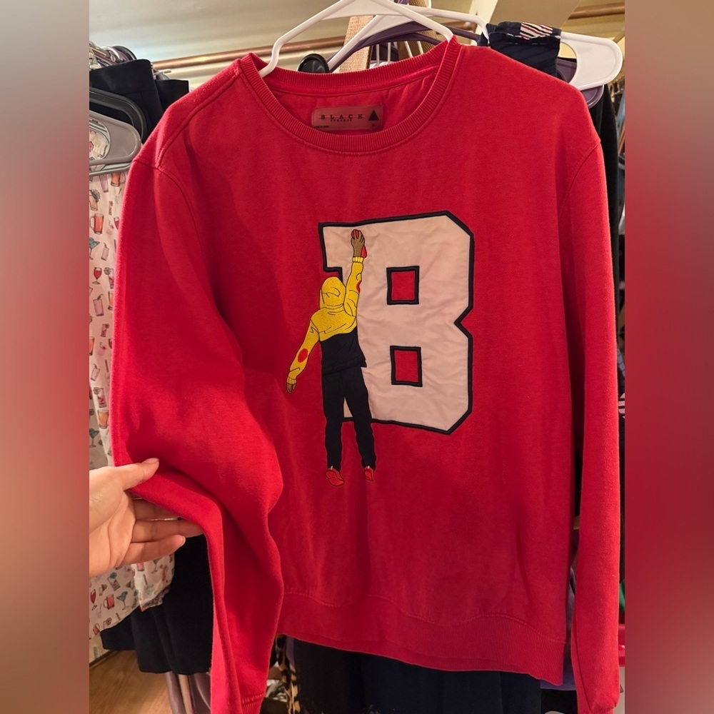 Black Pyramid Red Crewneck Sweater